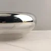 Glass Craft Round Fruit Bowl Silver Flying Saucer Storage Tray Desktop Storage Container Trays Decorative Jewelry Dish 4