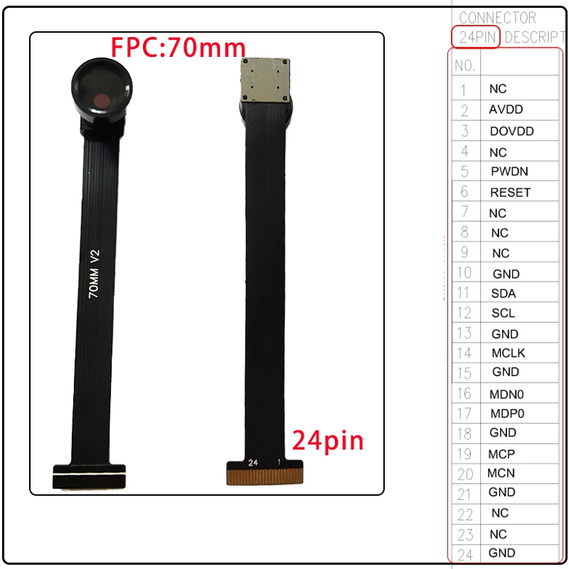 H63 Camera Module 80 Degrees 1MP 1280*720 MIPI SPI DVP 24/28 Pin Interface 1/4 Lens 52MM Length pc webcam pc web camera computer camera