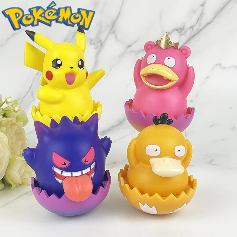 

Pokemon tumbler model Pikachu Psyduck Gengar Slowpoke hand-made kawaii childrens toys Christmas birthday gift desktop decoration