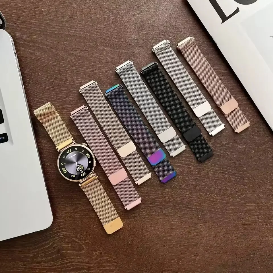 Premium 18mm Milanese Loop Metal Magnetic Bracelet Strap
