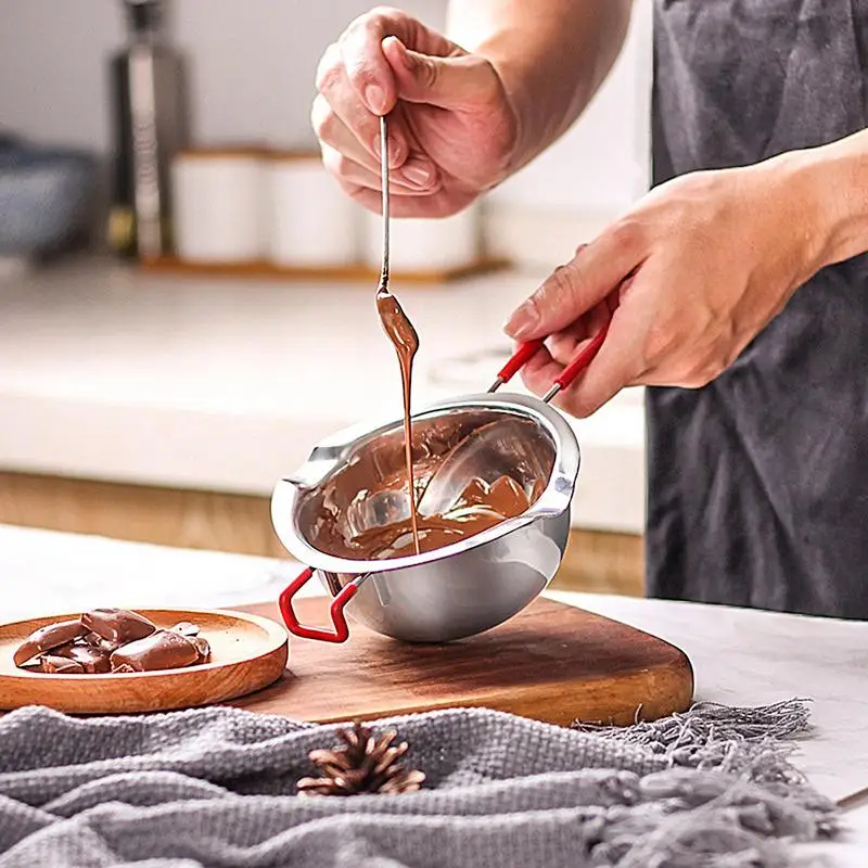 Stainless Steel Candle Wax Melting Boiler Pot with Heat Resistant Handle for Melting Chocolate Candy and Candle Making Supplies