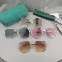 Vintage Metal Frame Sunglasses Women'sG Home Square 0882 Shape Non-Regular Polygon Lens Glasses Motorcycle Equipment Accessories 1