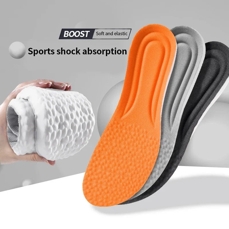 Orthopedic Insoles New Orthopedic Memory Foam Sport Insoles for Shoes Sole Cushion Running Shock-Absorbant Breathable Deodorization PU Pad