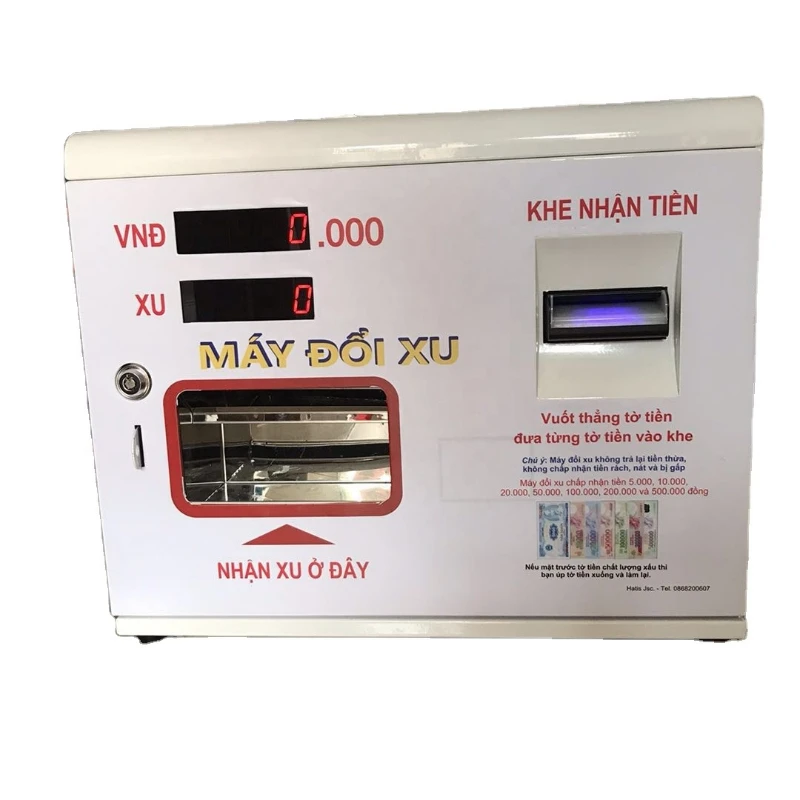 

mini wall mounted coin token exchanger changer machine for vending machine laundry washing machine