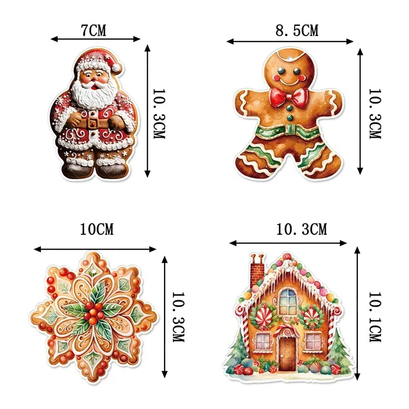 Christmas Gingerbread Man Paper Pendant Merry Christmas Decoration For Home Navidad Noel Xmas Tree Ornament Decor New Year