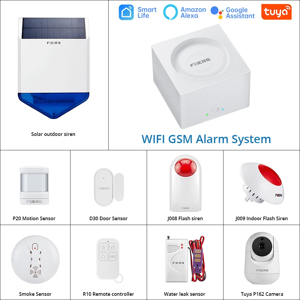 Fuers G95 Smart Home Alarm Wifi Gsm Alarmsysteem Kit Met Alexa Tuya
