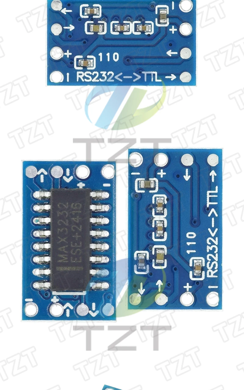 1/5/10 Stück Mini-RS232 MAX3232 zu TTL Pegelwandler-Platine TZT Serieller Konverter-Board Dropshipping – Detail 4