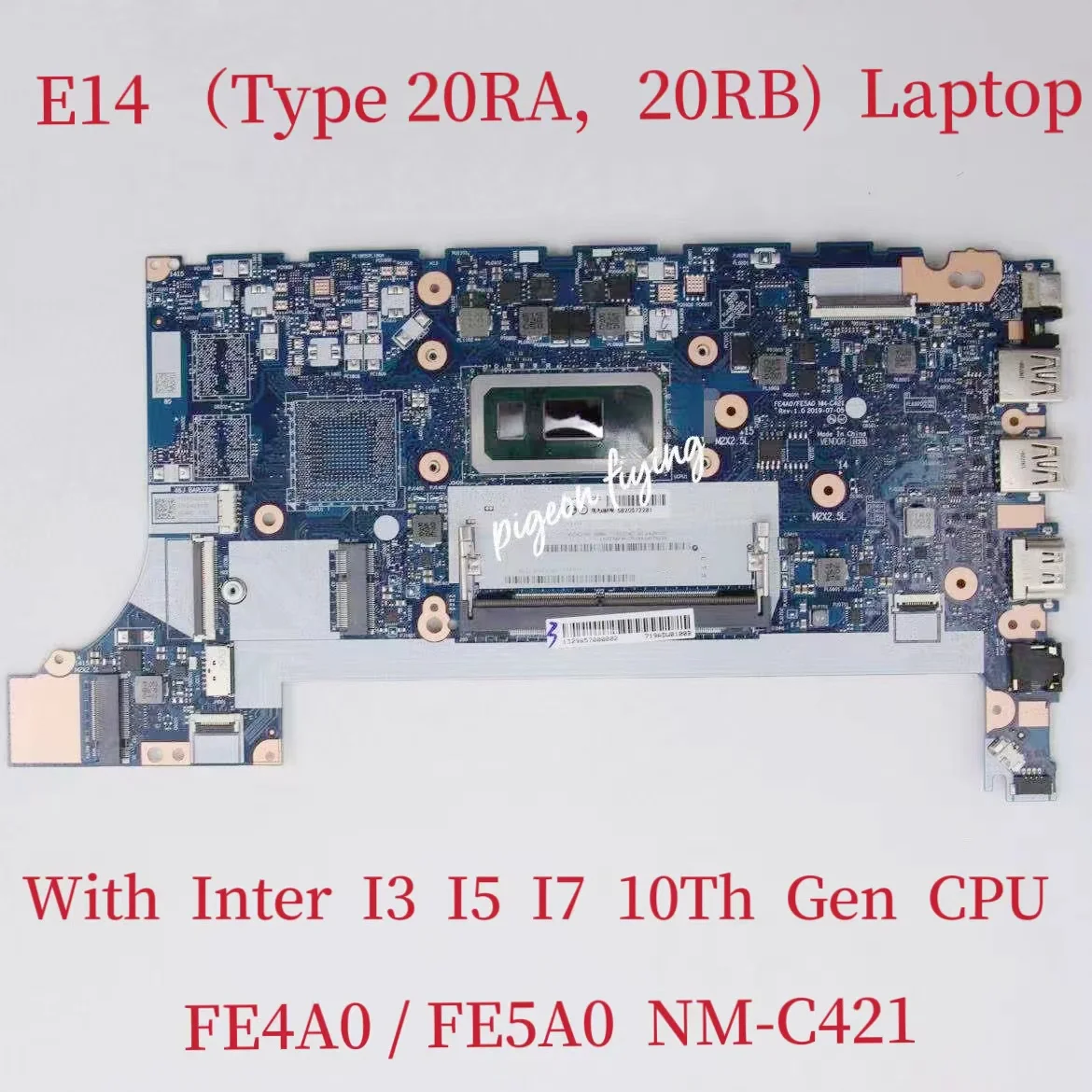 

NM-C421 материнская плата для ноутбука ThinkPad E14 (тип 20RA 20RB) с процессором I3 I5 I7 10-го поколения UMA FRU5B20S72277 5B20S72275