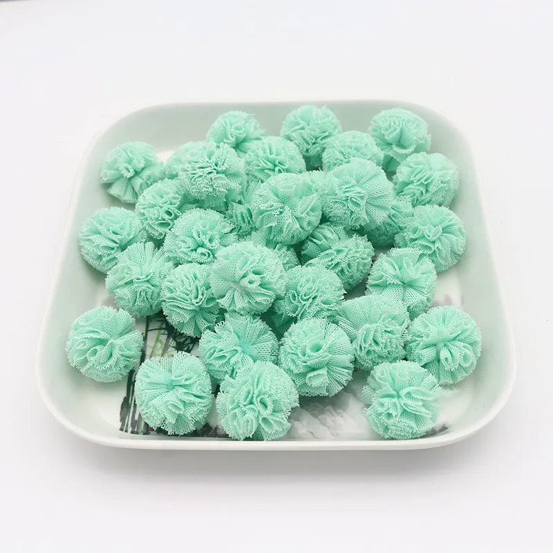 50-100 Pieces of 2 Cm Lace Mesh Ball Plush Pom Poms Diy Material Clothing Shoes Hats Jewelry Decorative Accessories Pendant For craft supplies,pom poms craft supplies,fluffy ball accessories