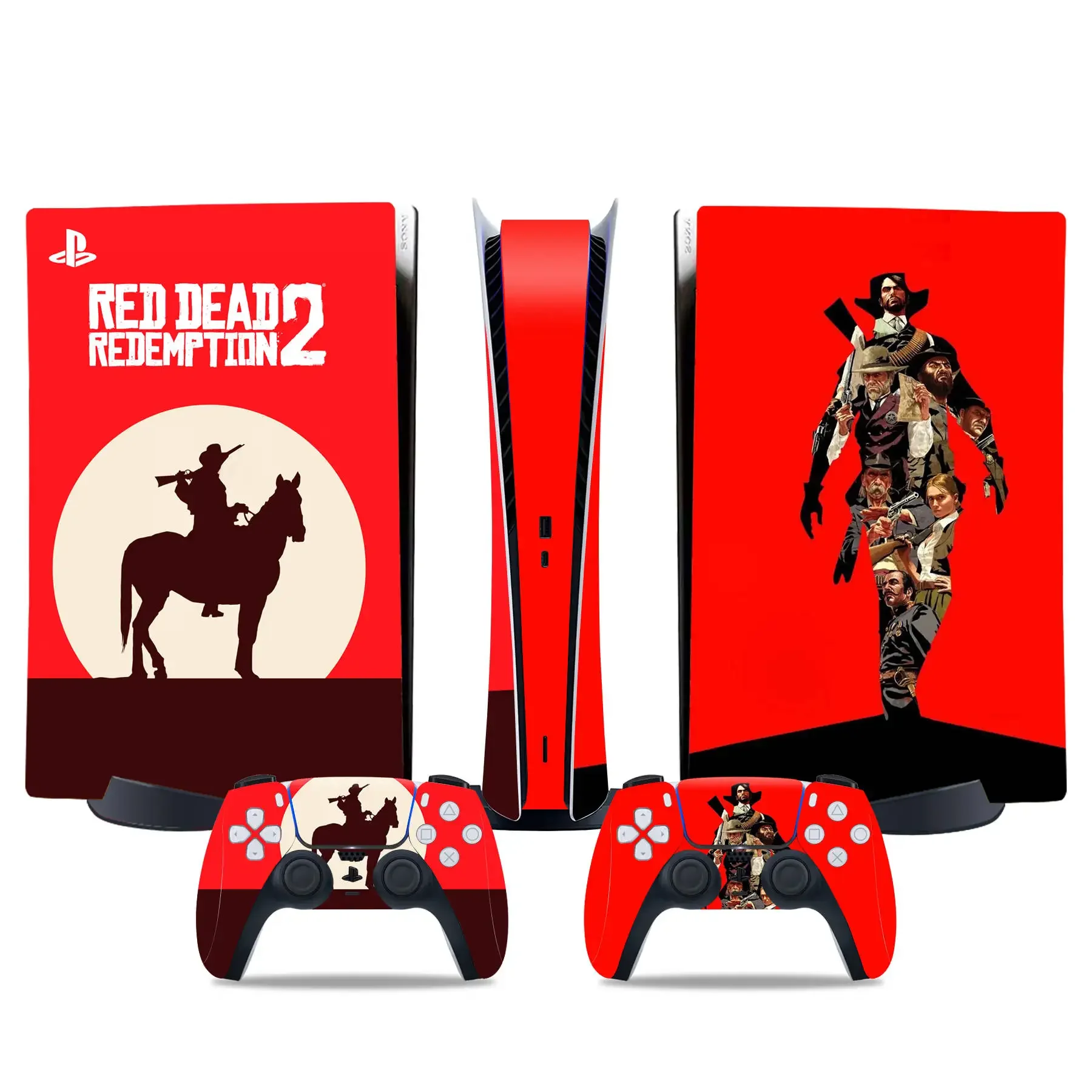 Red Dead Redemption 2 Skin Per Ps5 Digital Skin Sticker Slim/Ps5 Edition Console E Controller Cover Skin Vinly Decalcomanie Skin