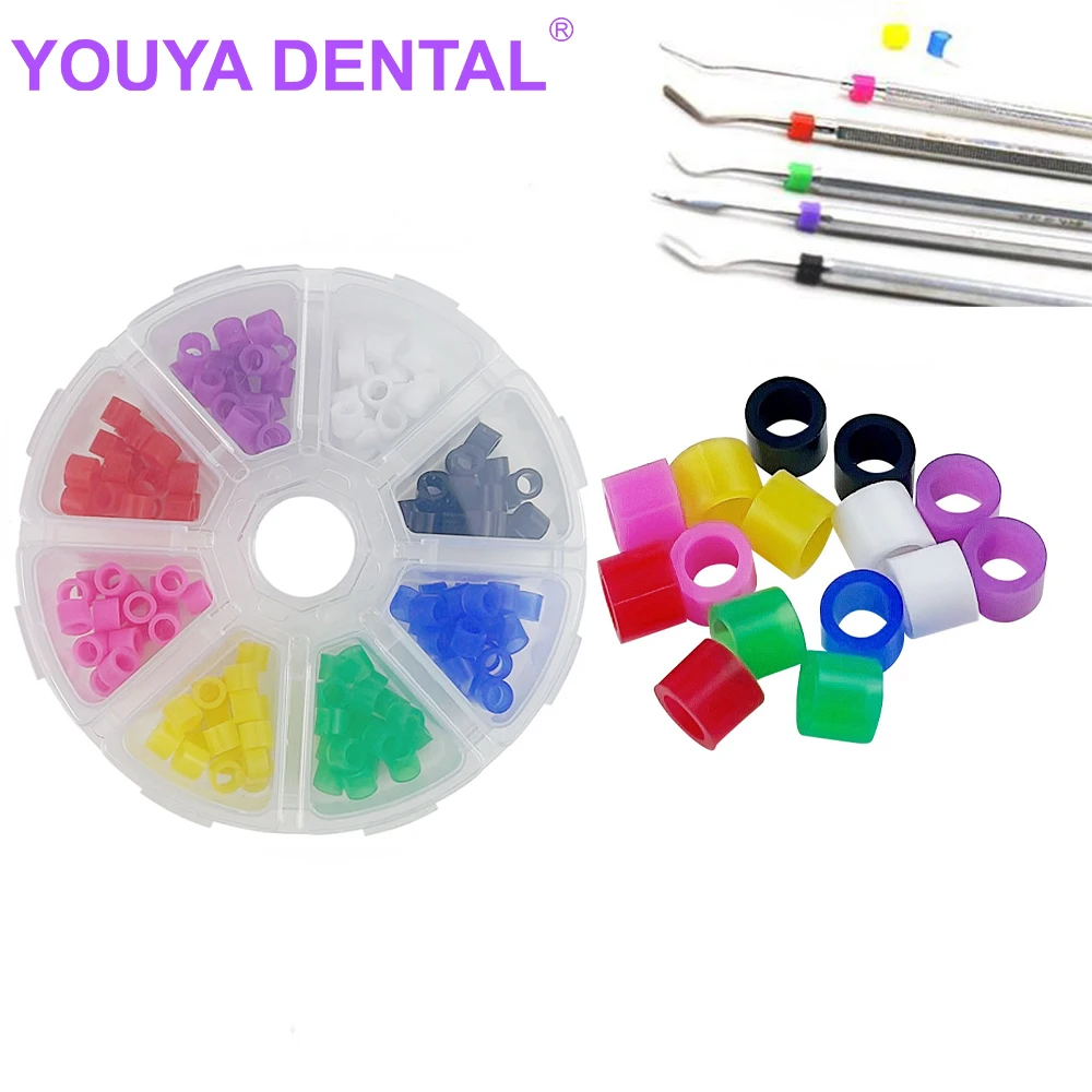 160pcs/Set Multi Color Silicone Dental Code Rings Plastic Autoclavable