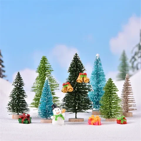 

Micro Christmas Tree Ornaments Home Decoration New Year Party Adorment Christmas DIY Children Bedroom Living Room Home Decor