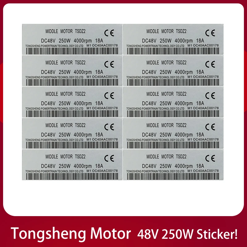 Tongsheng motore centrale 48V 250W adesivo 10/20 PCS/Lot eBike Conversion Kit adesivo per Tongsheng TDZ2 