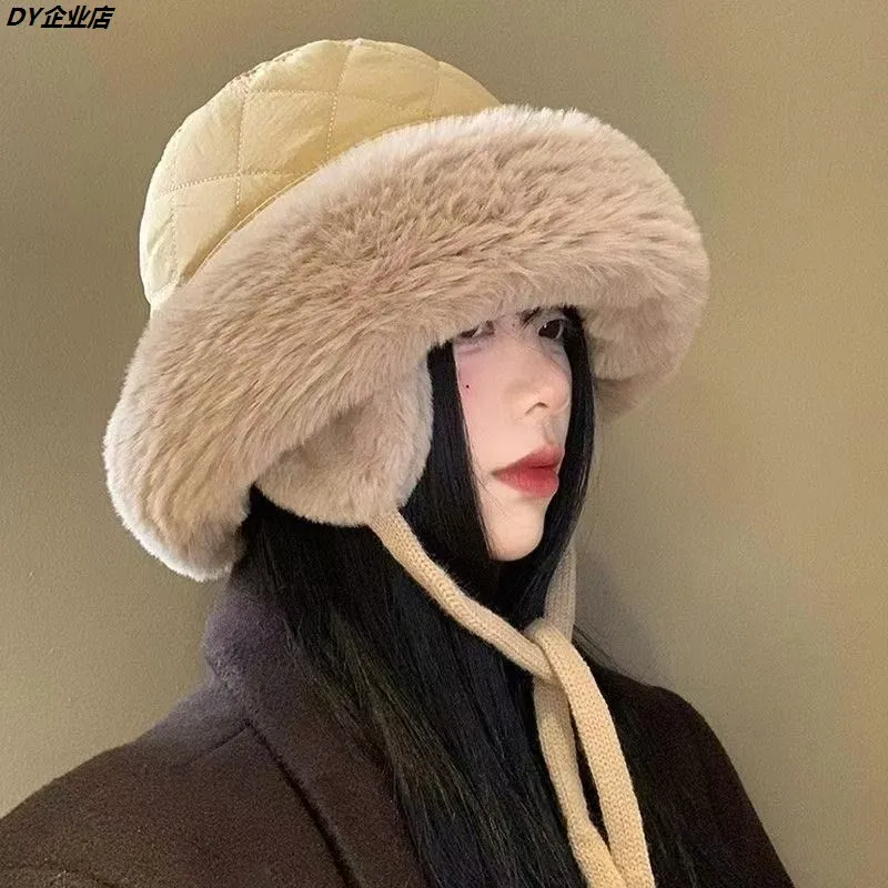 Khaki lei feng hat with drawstring