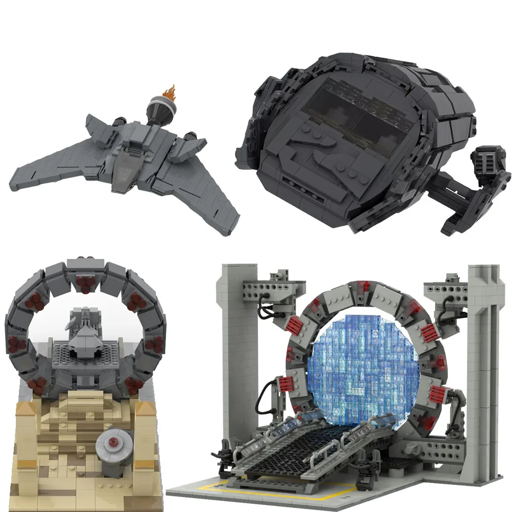 

MOC Space Stargateed SG-1 F-302 Fighter-набор строительных блоков для перехвата транспорта атлантической площади, джемпер, космический корабль, кирпичи, игрушки