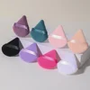 1Pcs Triangle Velvet Powder Puff Pizza Flours Mini Face Makeup Sponge Cosmetics Washable Makeup Tool Lightweight Beauty 4