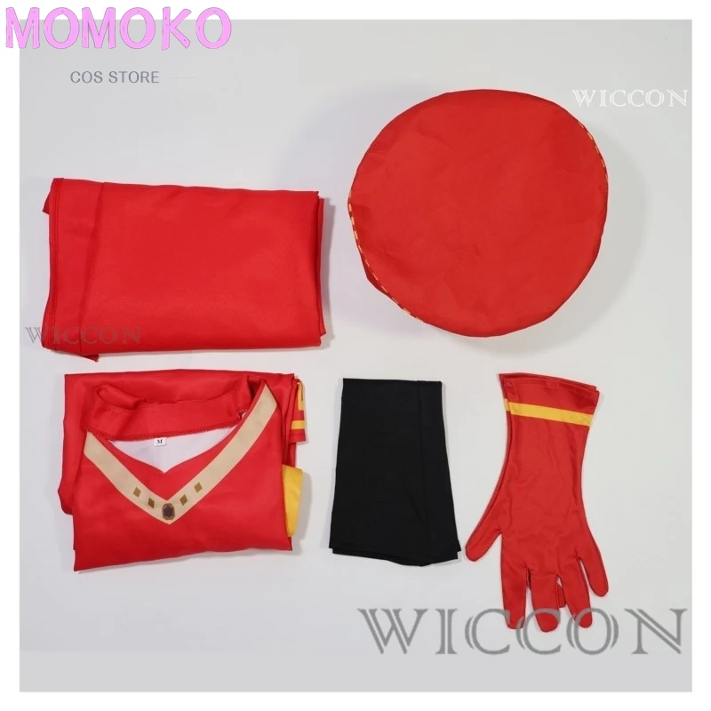 thumbnail image 1 of Disfraz de Lord Farquaad para cosplay, uniforme de anime, capa, guantes, sombrero, conjunto medieval, fiesta de Halloween, traje rojo para niños, mujeres y hombres, 1 of 5