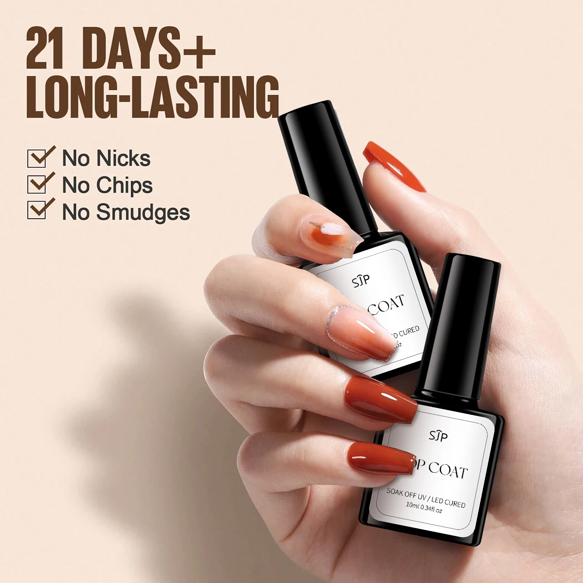 Diamond Gel Top Coat and Base Coat Set Shine Finish Soak Off LED Nail Lamp 2 pcs nail art set nail top coat