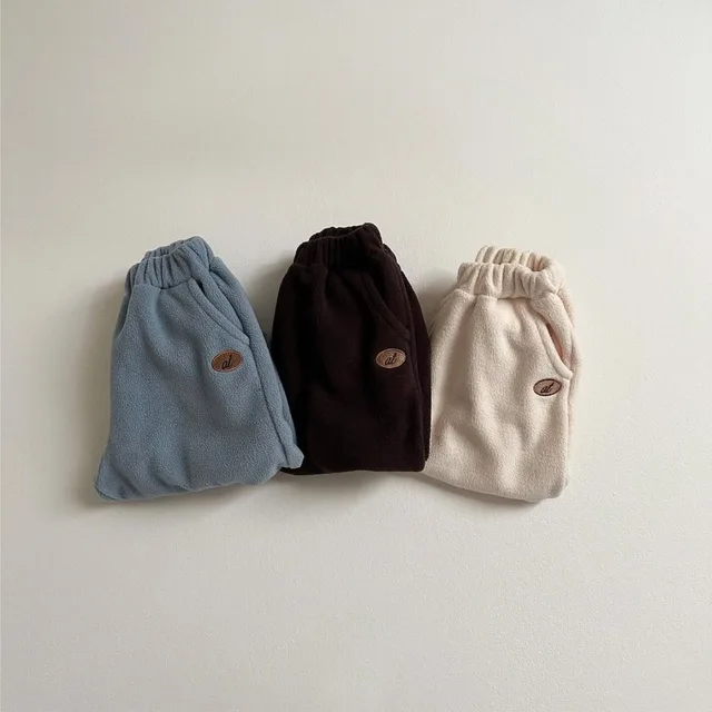 2025 شتاء جديد الطفل الصوف السراويل لطيف الرضع بناطيل تدفئة أطفال بنين بنات سراويل تقليدية طفل سراويلي حريمي ملابس الأطفال 2