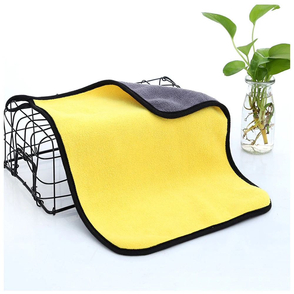 500GSM Super Absorption Car Wash Microfiber Towel Home Appliances Glass Cleaning Washing Clothes With High Density Coral Velvet