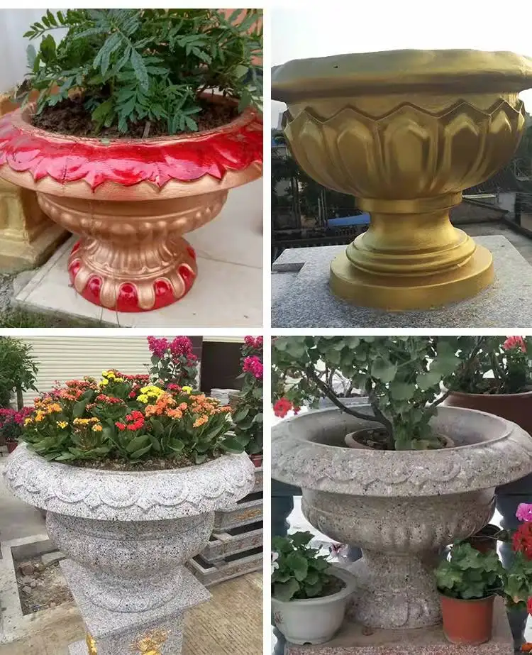 Plastic Precast Concrete Flower Pot Molds D30cm