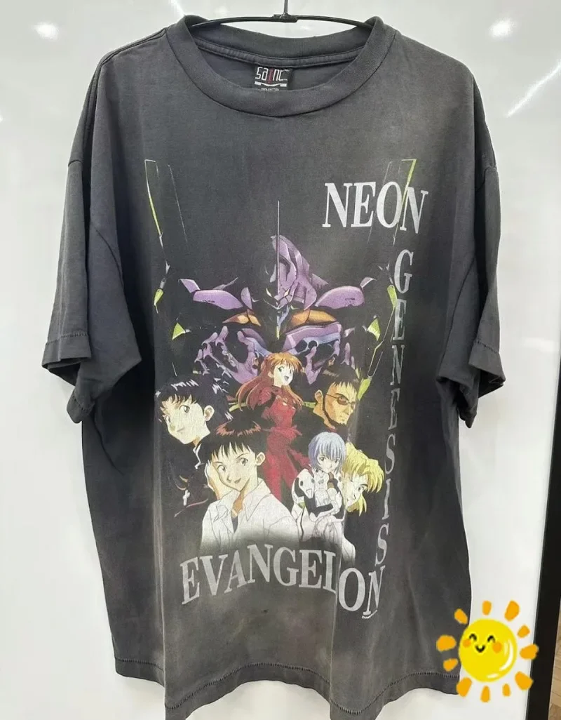 

New Style Streetwear Vintage Washed Saint Michael T-Shirt Men Women Short Sleeve Tee T Shirt with Tags