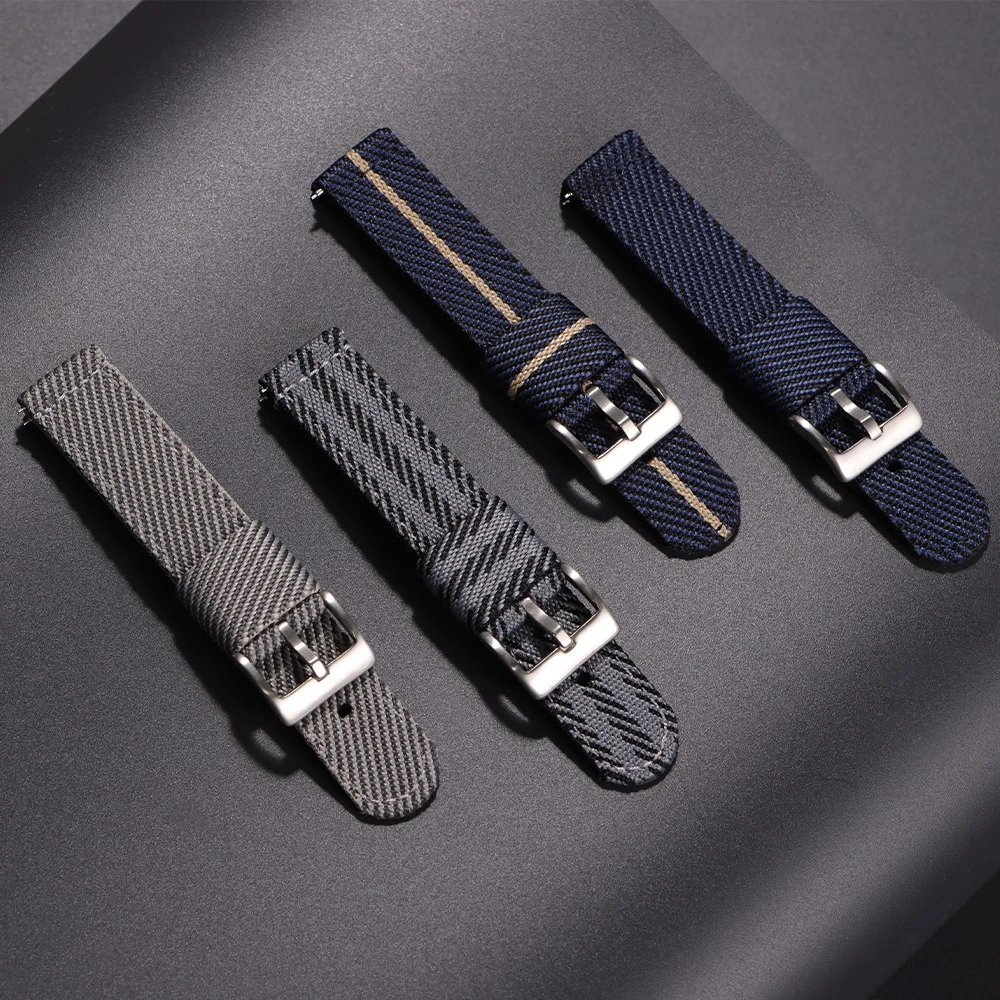 Premium Smooth Nylon Quick Release Watch Strap - Woven Replacement Wristband