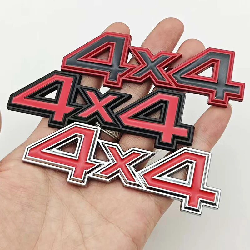 1개 3D 메탈 자동차 스타일링 로고 4X4 사륜구동 자동차 스티커 엠블럼 배지 데칼 범용 장식 액세서리