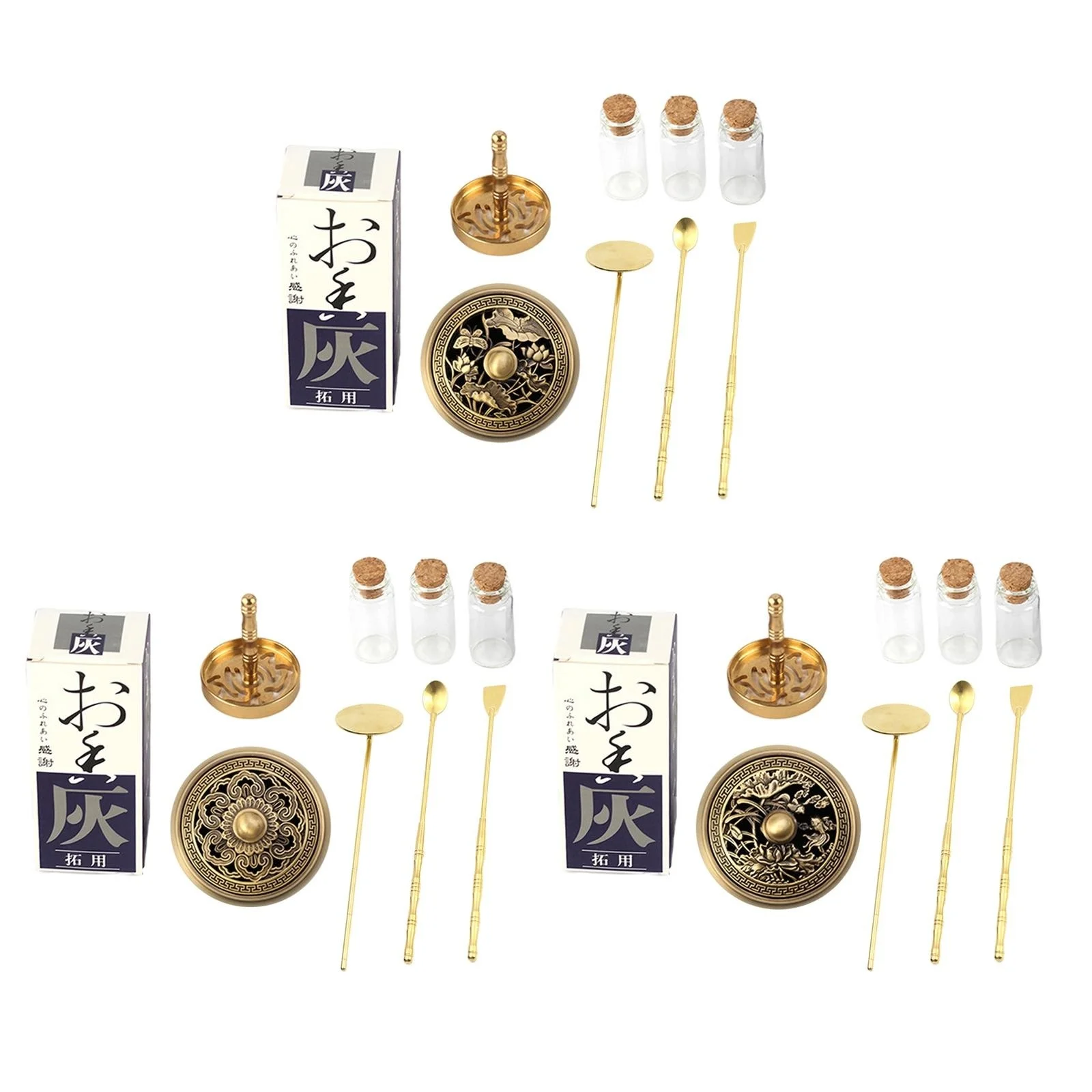 Incense Burner Censer Tool Set Making Kit Press Powder Fennel Aroma Furnace