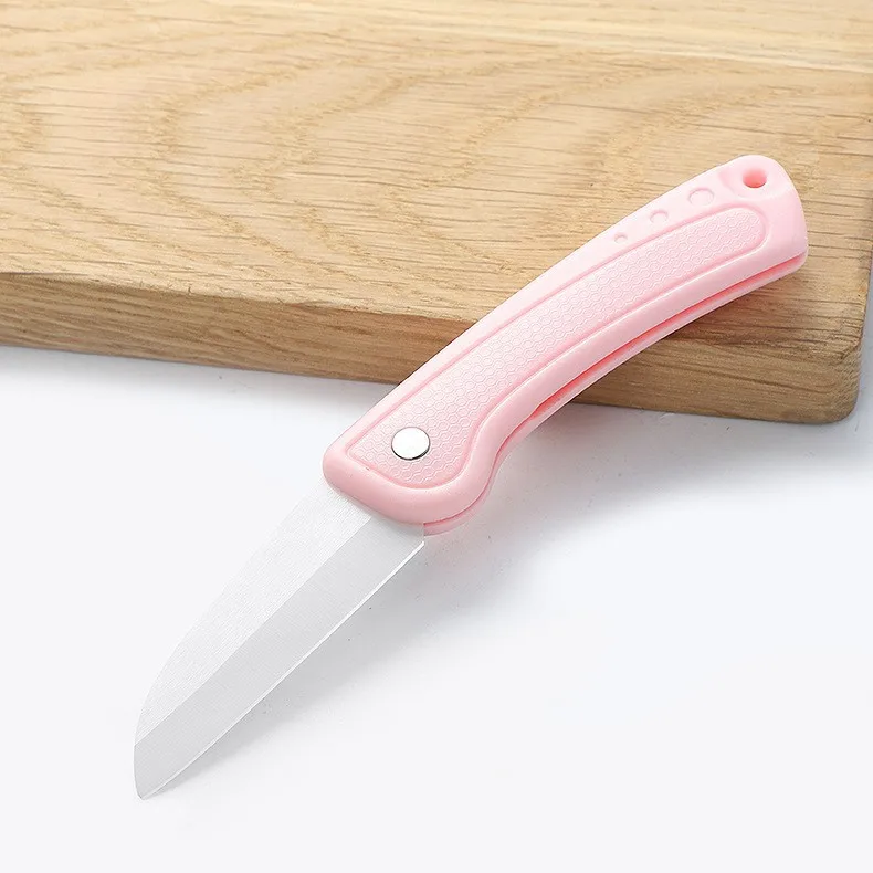 Ceramic Folding Knife Fruit Vegetable Cutter Potato Meat Bread Camping  Knife Cutting Peeling Pocket knife