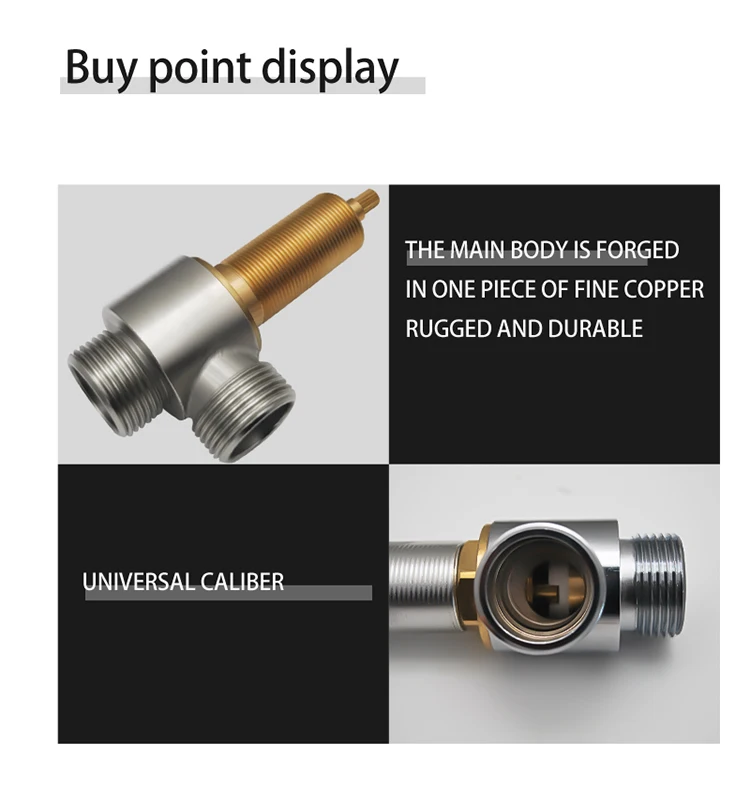 Description Picture 6 of itemNew Long Waterfall Bathtub faucet hot and cold Water Mixer Split 3PCS bath faucet Set Square