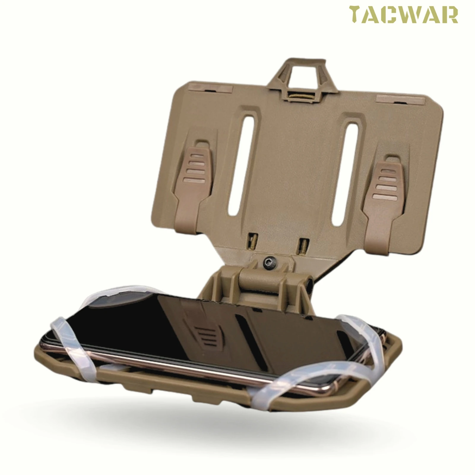 Airsoft Plate Carrier Molle Phone Carrier Outdoor Navigation Board, Quick Access Foldable Holder Tactical Vest Chest Rig Mount