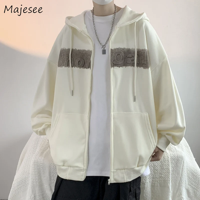 

Casual Hoodies Men Youthful Vitality Fashion Ins Chic Loose Hooded Letter Print Teen All-match Hipster Streetwear Front Pocket