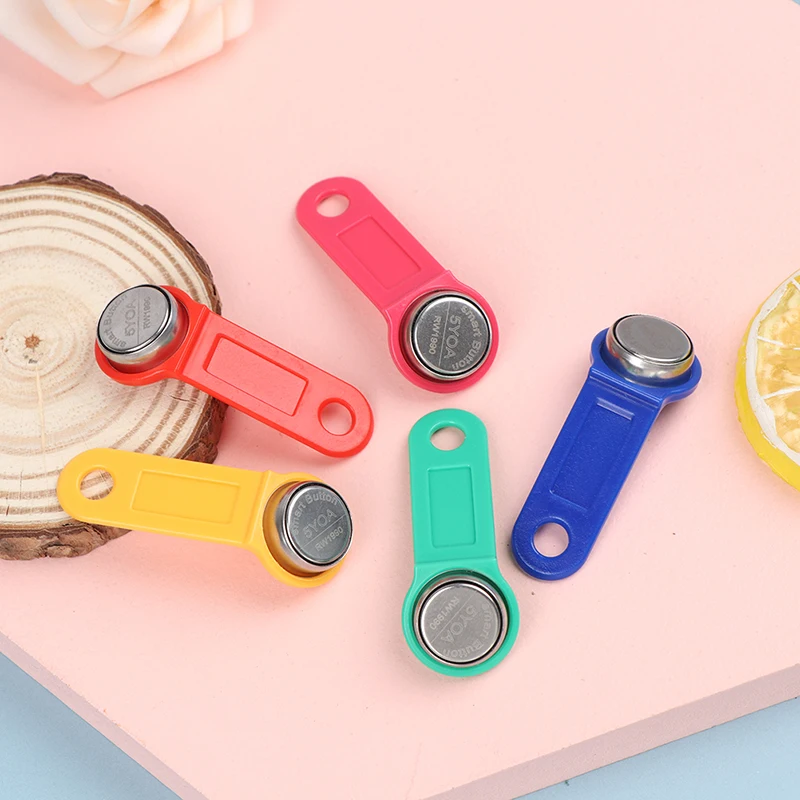 1pc 플라스틱 재기록 가능 RFID 터치 메모리 키 TM 카드 Ibutton 복사 카드 사우나 키(고품질 소재, 내구성 및 내구성 포함)