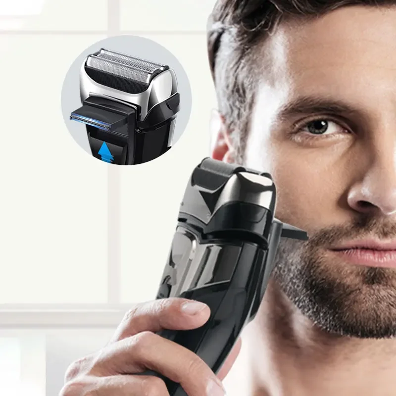 Travel men's shaver mini electric razor USB rechargeable beard shaver small size wet dry use electric shaver