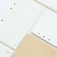 Fromthenon Cute Filler Paper Refill for Filofax Spiral Notebook A5 A6 A7 Planner Color Grid Blank Todo List Core Stationery 2