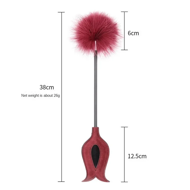 Horse whip red leather equestrian whip