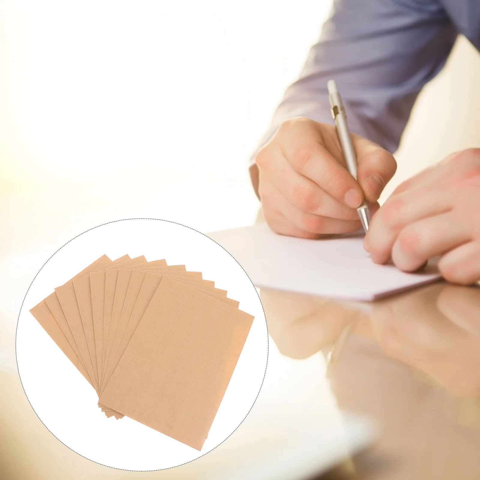 

50 Pcs Business Card Envelopes Kraft Paper Plain Color Classic Practical Smooth Writing Letter Storage Blank