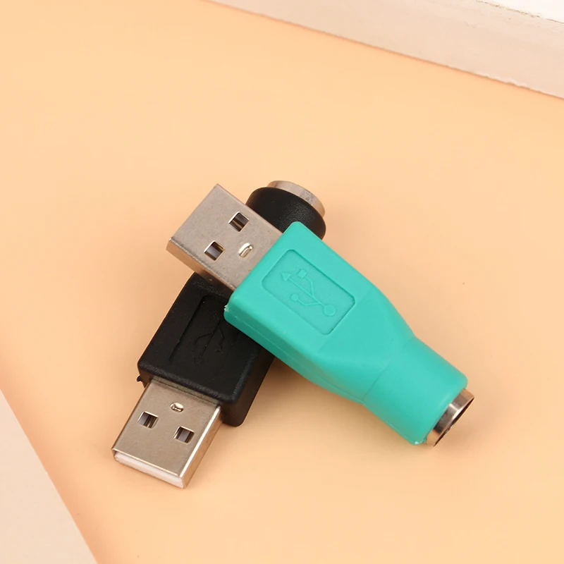 1pc PS2 To USB Male Adapter For Computers PC Laptop Mouse Keyboard USB Male To Connector Keyboard Adapter Head usb adapter,usb adapter cable,usb cable adapter,conversion cable adapter,type to usb adapter