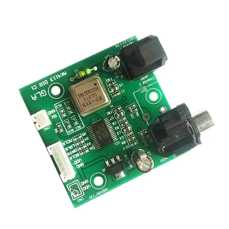 XB-AK4113 DAC 오디오 수신기 보드용 SPDIF 동축 광섬유 I2S 출력 샘플링 속도 32-192KH