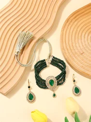 Elegant Moroccan Jewelry Set for Women - Luxurious Traditional Accessories for Weddings, Parties, and Gifts (Green)