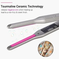 Hair Straightener Curler Professional Ceramic Coating Thinnest Plate Pencil Flat Irons For Short Hair Men's Beard Stylling Tool 2