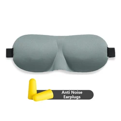 3D Contoured Sleep Eye Mask - Light Blocking Comfort for Restful Nights (Gray)