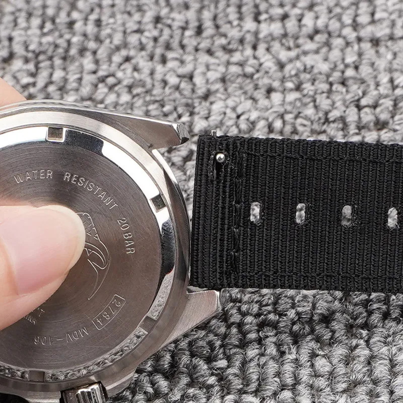 Durable Nylon Weave Watch Band with Stainless Steel Buckle - Quick Release, Waterproof Wrist Strap