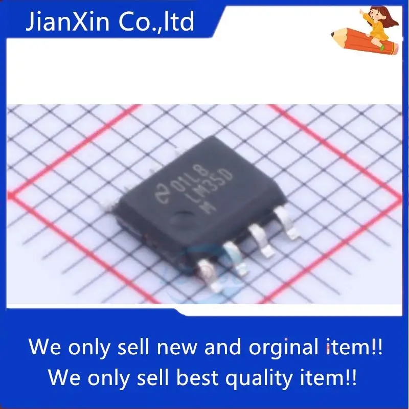 

10 шт. 100% оригинальный новый SMD LM35DM LM35D LM35 датчик температуры SOP-8