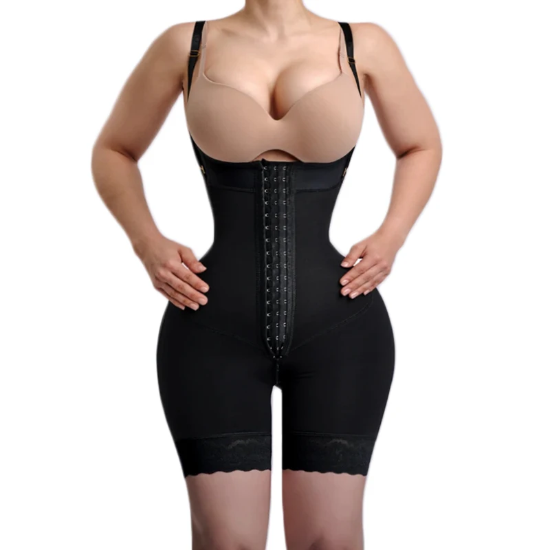 Women Underwear Double High Compression Hourglass Girdle Waist Trainer Butt Lifter Post-operative Shorts Fajas Colombianas