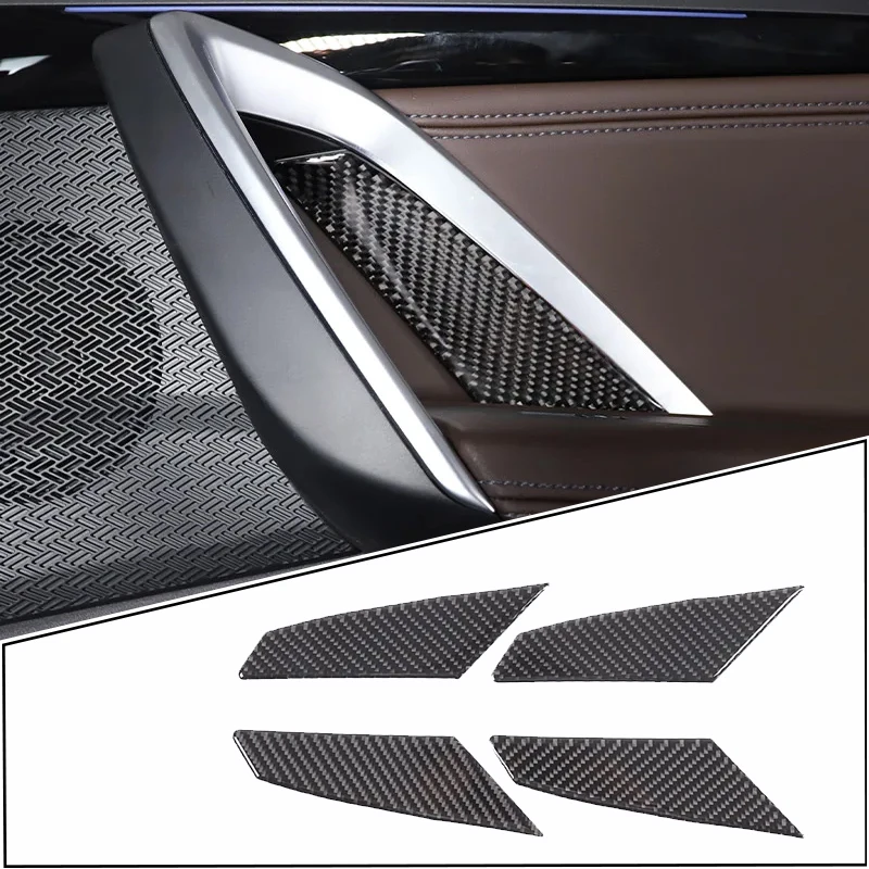 Hacreyatu - Set Di 7 Maniglie Porta Interne In Fibra Di Carbonio Per BMW Serie 5 F10/F11/F18, Sostitutive, Antimacchia, Antigraffio