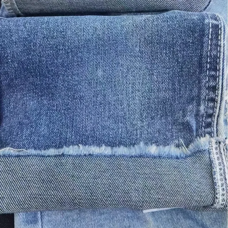 Ultra Soft Low Elastic Denim Fabric No Bamboo Version Micro Flared Pants Autumn Winter Chinese Style 78259 Denim Material