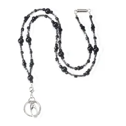 Women's Stylish Blue Beaded Lanyard with ID Badge Holder (LA195)