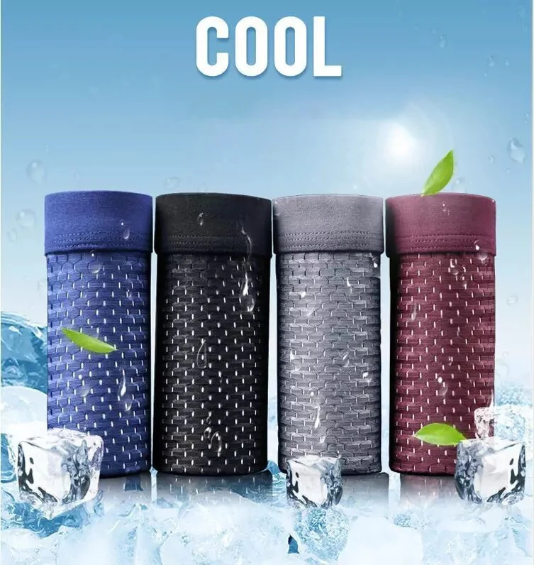 Toqucl 8XL Modal Summer Ice Silk Cooling Underwear Man Hollow Out Breathable Wholesale Lots Men's Underwear Panties For Mesh